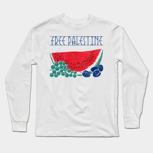 Free Palestine - Original Retro Design Long Sleeve T-Shirt